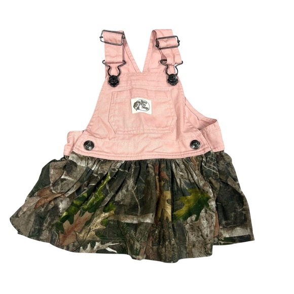 Bass Pro Babies Camo Overall Dress Pink Camouflage Size 3M - Picture 1 of 8